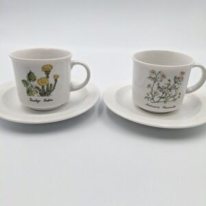 Vintage Seltmann Weiden Demitasse Tea Cup & Saucer Set of 2 Bavaria Tea Flowers‎